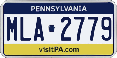PA license plate MLA2779