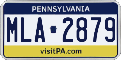 PA license plate MLA2879