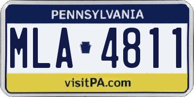 PA license plate MLA4811