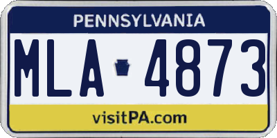 PA license plate MLA4873