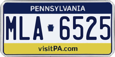 PA license plate MLA6525