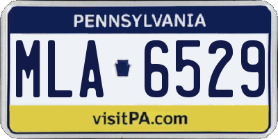 PA license plate MLA6529