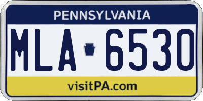 PA license plate MLA6530