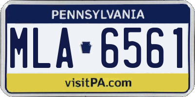 PA license plate MLA6561