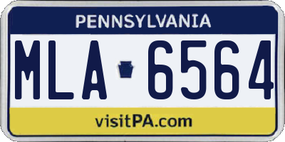 PA license plate MLA6564