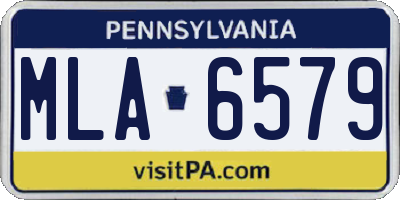 PA license plate MLA6579