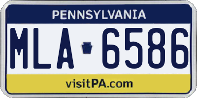 PA license plate MLA6586