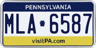 PA license plate MLA6587