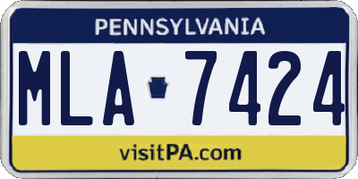 PA license plate MLA7424