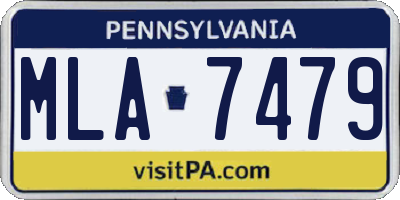 PA license plate MLA7479