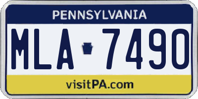 PA license plate MLA7490