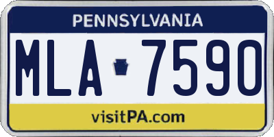PA license plate MLA7590