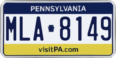 PA license plate MLA8149