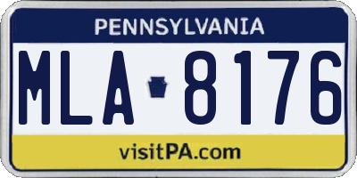 PA license plate MLA8176