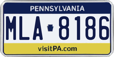 PA license plate MLA8186