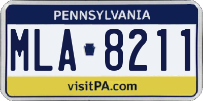 PA license plate MLA8211