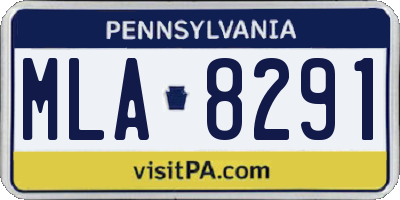 PA license plate MLA8291