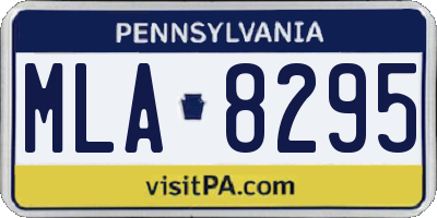 PA license plate MLA8295