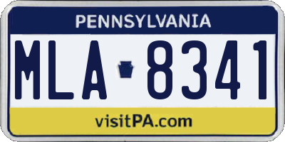 PA license plate MLA8341