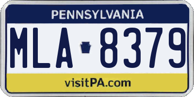 PA license plate MLA8379