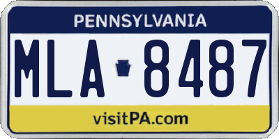 PA license plate MLA8487