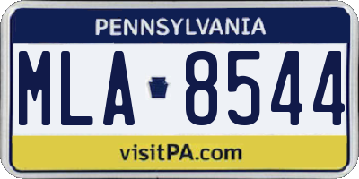 PA license plate MLA8544