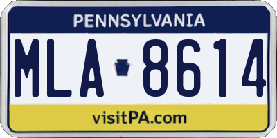 PA license plate MLA8614