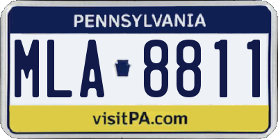 PA license plate MLA8811