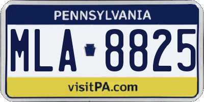 PA license plate MLA8825