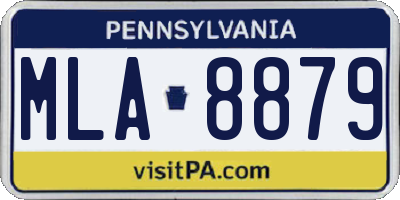 PA license plate MLA8879