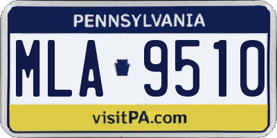 PA license plate MLA9510