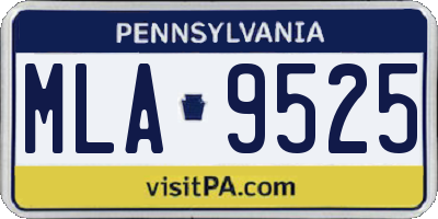 PA license plate MLA9525