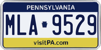 PA license plate MLA9529