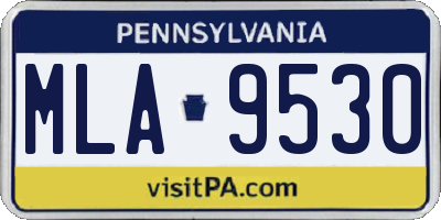 PA license plate MLA9530