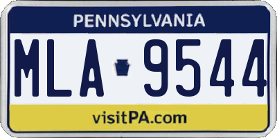 PA license plate MLA9544