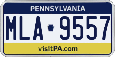 PA license plate MLA9557