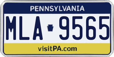 PA license plate MLA9565
