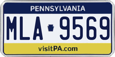 PA license plate MLA9569