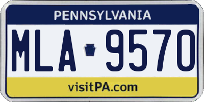 PA license plate MLA9570