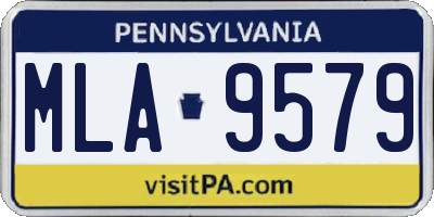 PA license plate MLA9579