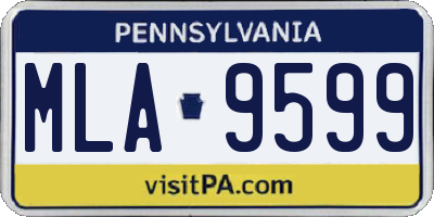PA license plate MLA9599