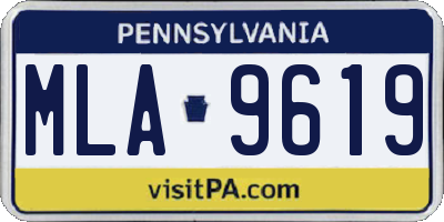 PA license plate MLA9619