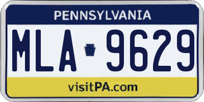 PA license plate MLA9629