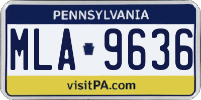 PA license plate MLA9636