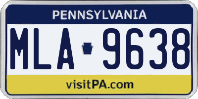 PA license plate MLA9638