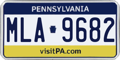 PA license plate MLA9682