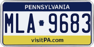 PA license plate MLA9683