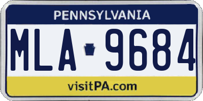 PA license plate MLA9684