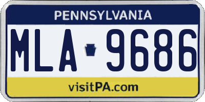 PA license plate MLA9686