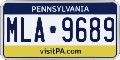 PA license plate MLA9689